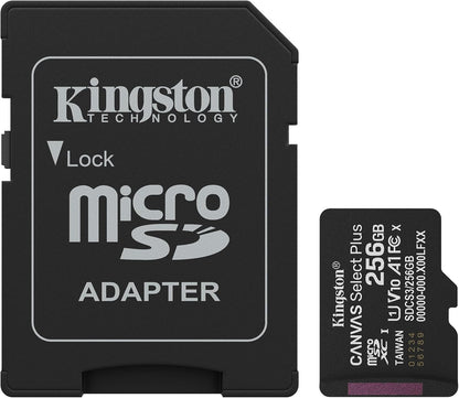 Kingston Canvas Select Plus 256GB microSDXC Memory Card & SD Adapter
