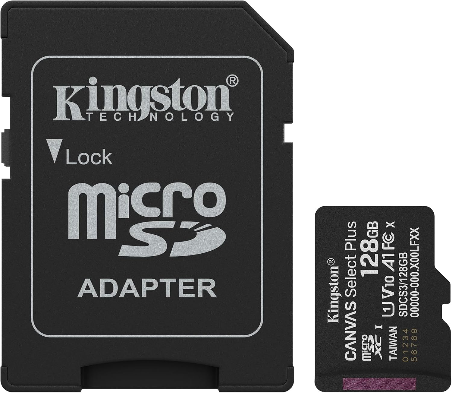 Kingston Canvas Select Plus 128GB microSDXC Memory Card & SD Adapter