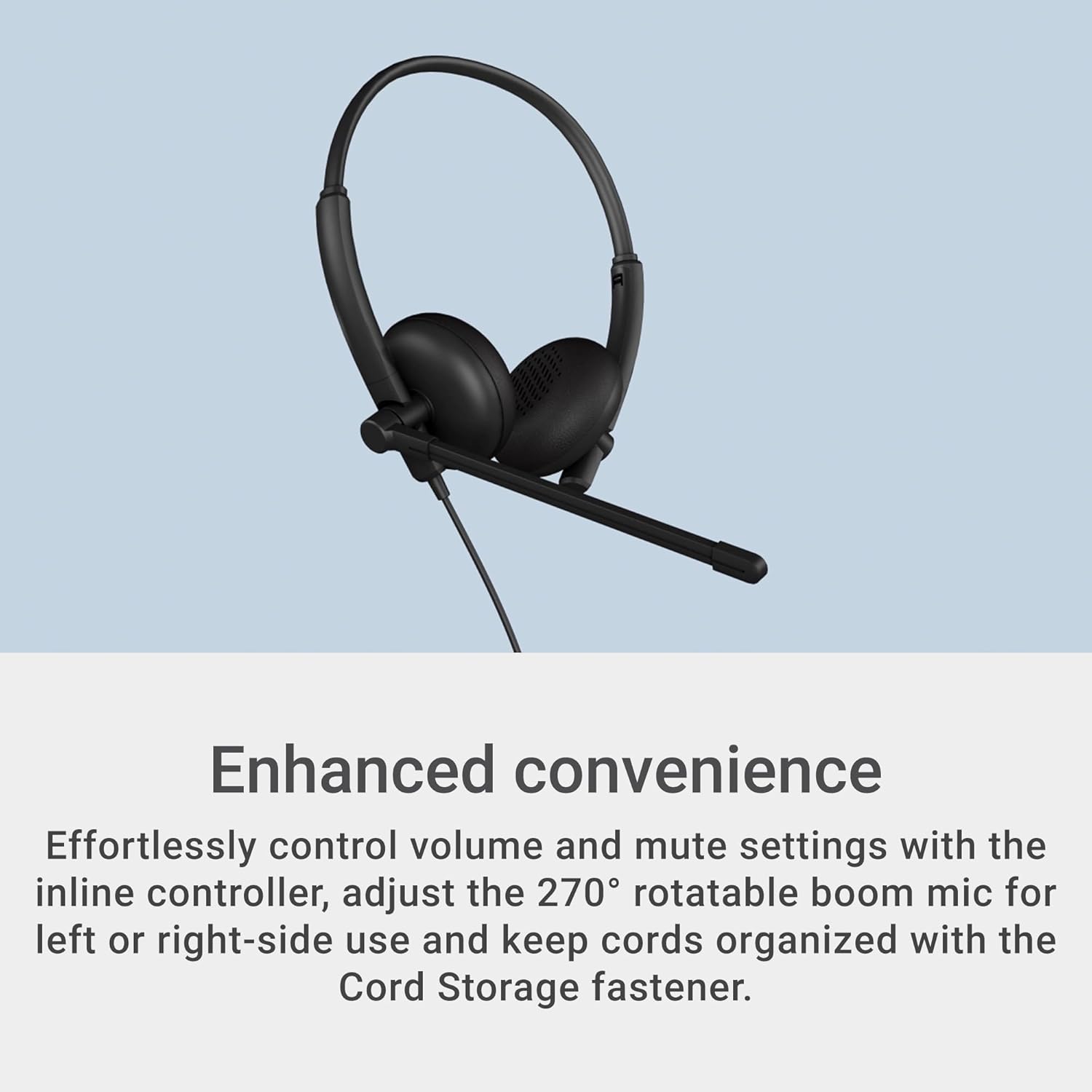 Dell WH125 Wired USB-A Stereo Headset - Black