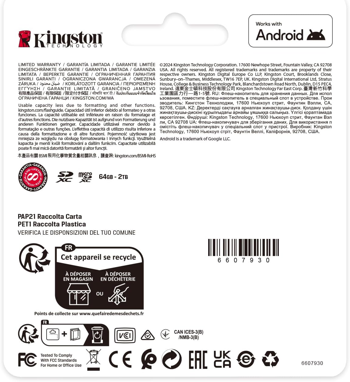 Kingston Canvas Select Plus 128GB microSDXC Memory Card & SD Adapter