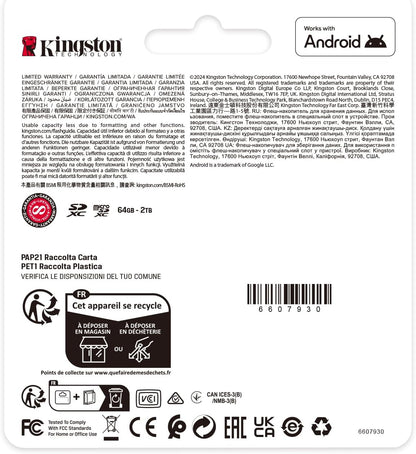 Kingston Canvas Select Plus 128GB microSDXC Memory Card & SD Adapter