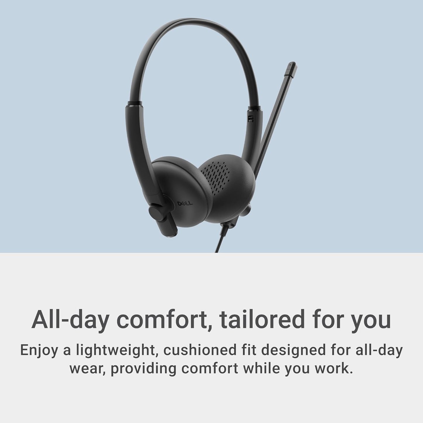 Dell WH125 Wired USB-A Stereo Headset - Black