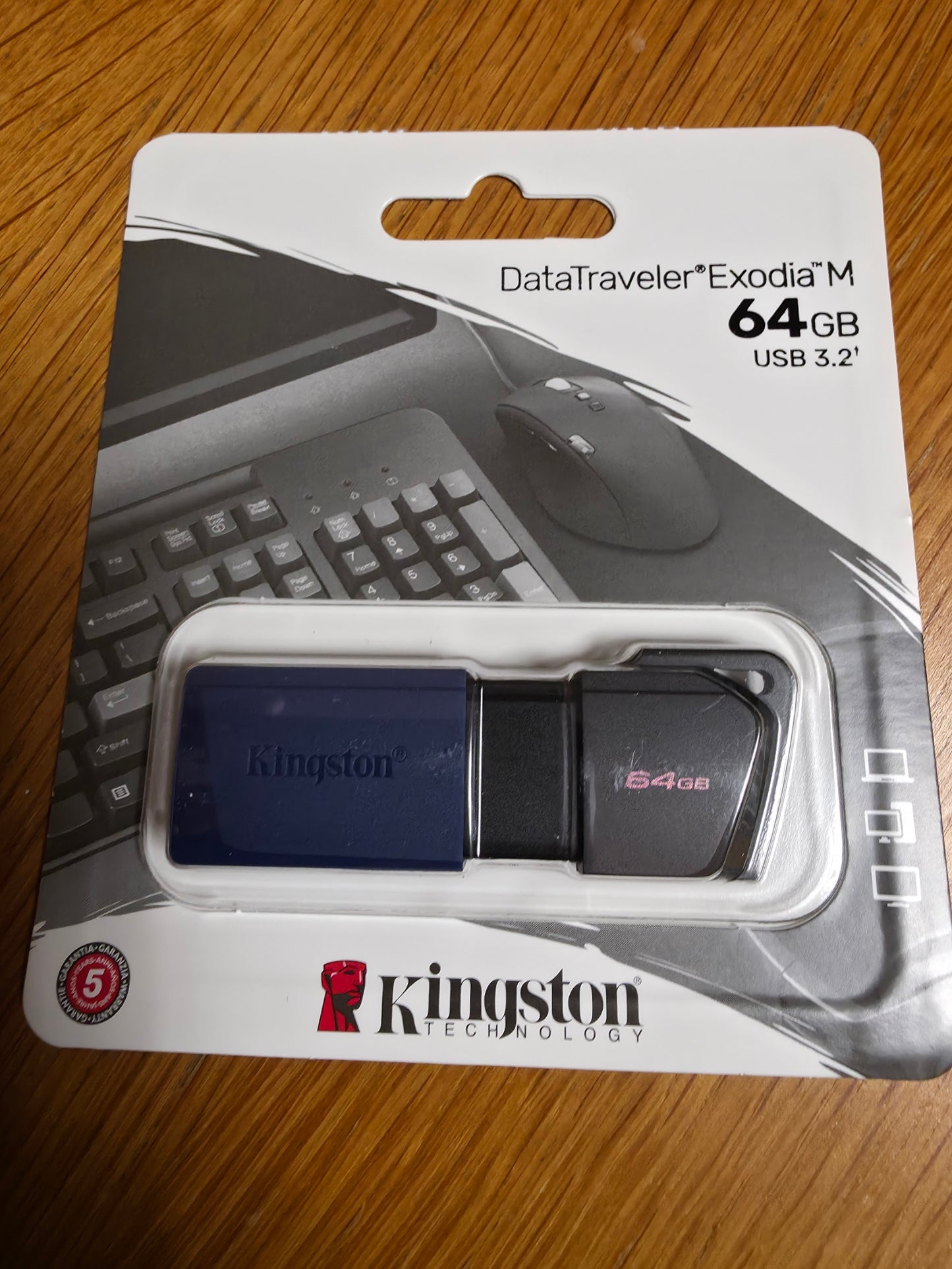Kingston DataTraveler Exodia M 64GB USB 3.2 Gen 1 Flash Pen Drive | Blue/Black