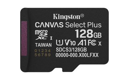 Kingston Canvas Select Plus 128GB microSDXC Memory Card & SD Adapter